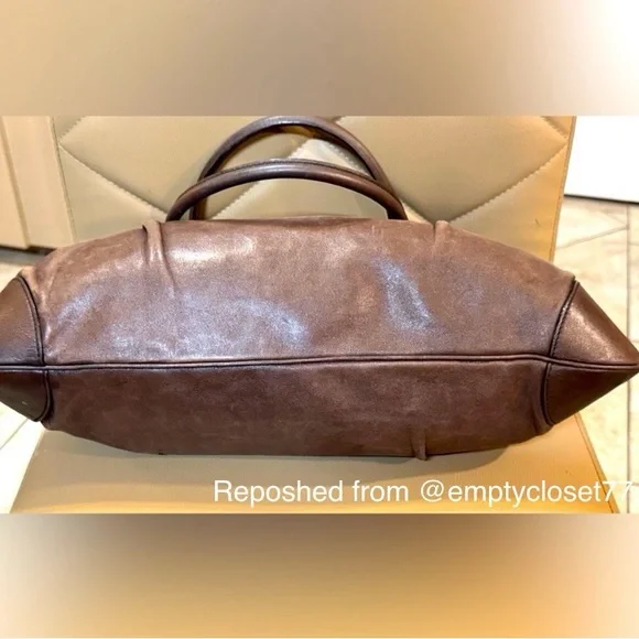 Salvatore Ferragamo Gancini Satchel in Brown Leather - Picture 3 of 16